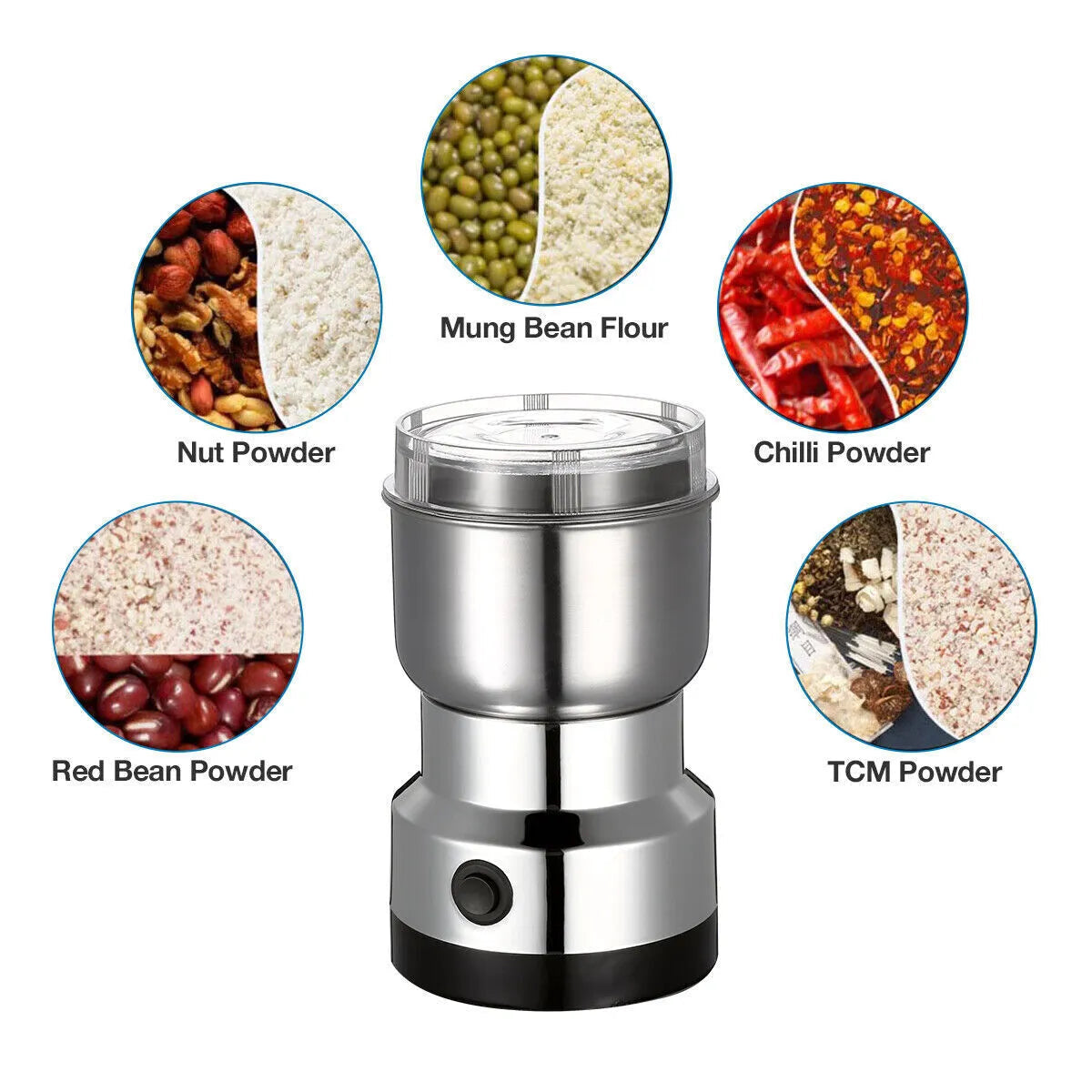 Nima Multi Purpose Electric Coffee Grinder 300watt Automatic Coffee Spice Bean Grinder Stainless Steel